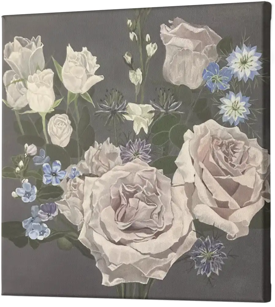 Floral bouquet canvas mockup