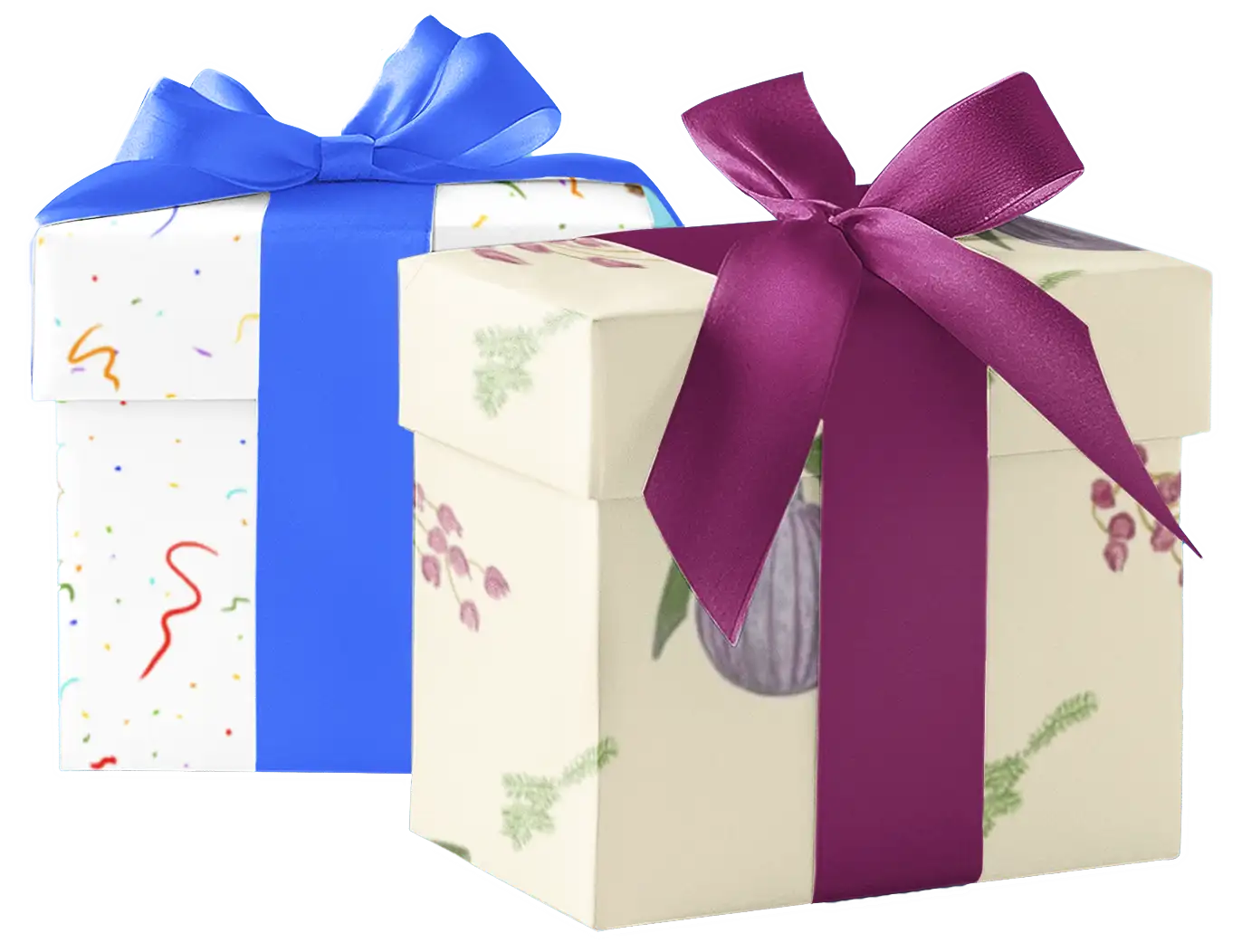 Gift wrap presents mockup